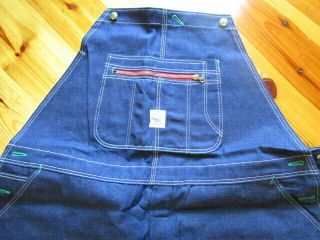 Vintage 1970 ' s POINTER Brand Mens Lowback Overalls OLD STOCK 48 X 32 (079) 2