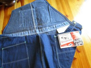 Vintage 1970 ' s POINTER Brand Mens Lowback Overalls OLD STOCK 48 X 32 (079) 4