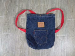 Vintage Levis Jean Denim Tote Bag Backpack 501 Now Designs San Francisco Purse