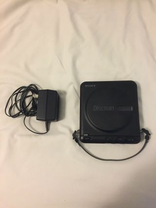Vintage Sony Discman D - 2 Dec 1989 With Ac Adapter And Handle Fully