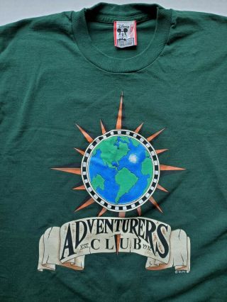 Vintage Rare 80s 90s Disney Land Adventurers Club Single Stitch Shirt Large