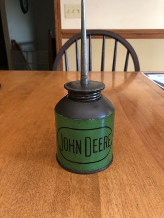 Vintage Rare John Deere Green Oiler Oil Can