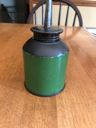 Vintage RARE JOHN DEERE Green Oiler Oil Can 3