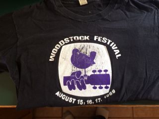 Vintage Woodstock 40 Y.  O Reunion Screen Stars Tee T Shirt / Ex Large