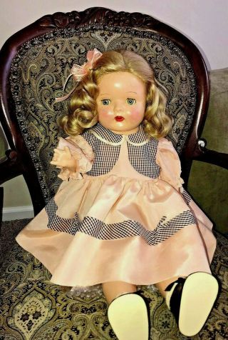 Extra Lg 28” Composition Doll Marked Paramount In Effanbee Noma Doll Dress