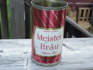 Vintage Meister Brau Metallic Series Fiesta ? Flat Top Beer Can Chicago,  Il