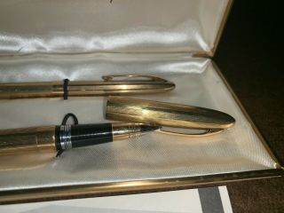 Vintage Sheaffer Snorkel 14K Nib Rare and Complete Pen & Pencil Set,  Gold Filled 4