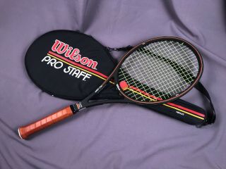 Wilson Pro Staff Midsize L3 4 3/8 Pws Graphite Kevlar Vintage 90’s Tennis Racket