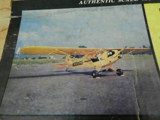 Vintage Piper J - 3 Cub Rc Airplane Balsa Kit By Sig