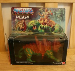 He - Man Battle Cat Vintage Motu Masters Universe 1982 Complete Mib