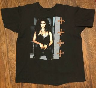 Vintage 1989 Cher Heart Of Stone Tour Concert T - Shirt 80s Band Mens Xl 46 - 48