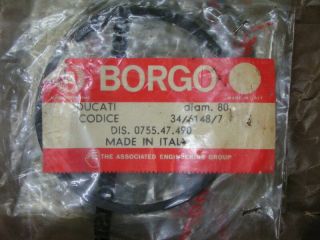 Ducati Borgo Piston Rings Vintage Nos Made In Italy 80mm