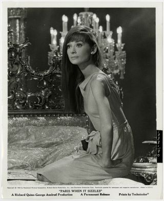 Audrey Hepburn Paris When It Sizzles 1964 Vintage Production Still Photograph