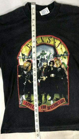 VINTAGE 1988 GUNS N ROSES WELCOME TO THE JUNGLE SHIRT M METAL SINGLE STITCH 5