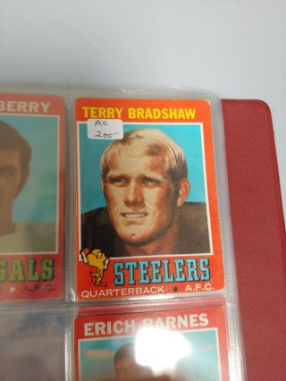 Old Vintage Football Cards Partially Complete Set 1971 Topps Incl Bradshaw Rc