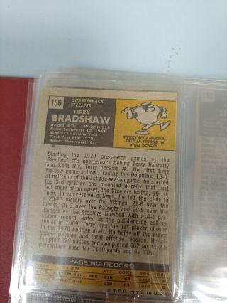 Old Vintage Football Cards Partially Complete Set 1971 Topps Incl Bradshaw RC 2