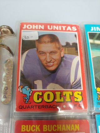 Old Vintage Football Cards Partially Complete Set 1971 Topps Incl Bradshaw RC 3