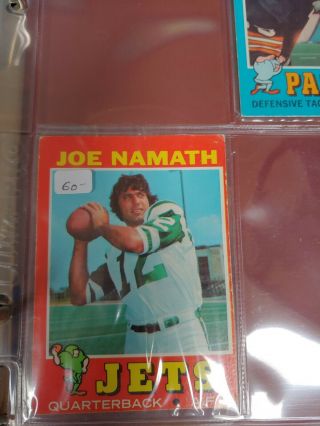 Old Vintage Football Cards Partially Complete Set 1971 Topps Incl Bradshaw RC 6