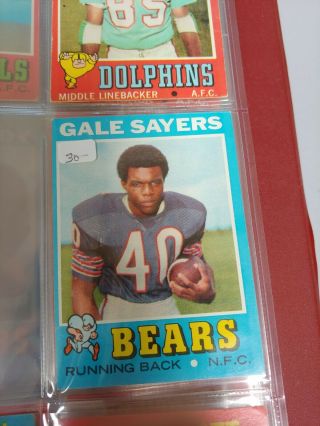 Old Vintage Football Cards Partially Complete Set 1971 Topps Incl Bradshaw RC 7