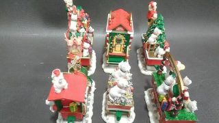 RARE Danbury Westie Express Christmas Train HTF 6 Cars Box Dog 3