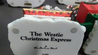 RARE Danbury Westie Express Christmas Train HTF 6 Cars Box Dog 4