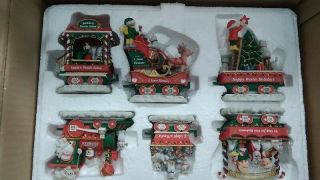 RARE Danbury Westie Express Christmas Train HTF 6 Cars Box Dog 6