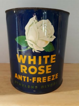 Vintages Oil Can White Rose Anti - Freeze