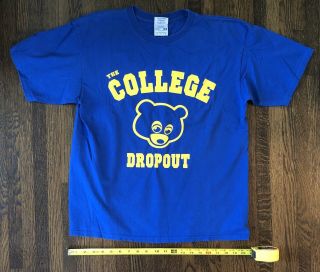 Rare Kanye West College Dropout T Shirt Blue Authentic Vintage Shirt 2004