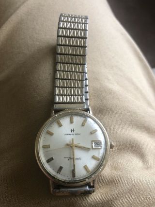 Vintage Gold Hamilton Thin - O - Matic Men’s Wrist Watch 10k Rgp.  Does Not Run