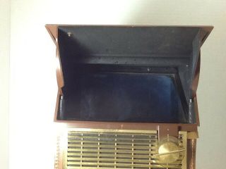 Philco Vintage 1959 SAFARI TELEVISION Portable H2010 in Leather Case,  Works` 2