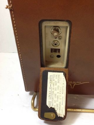 Philco Vintage 1959 SAFARI TELEVISION Portable H2010 in Leather Case,  Works` 6