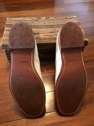Vintage LTD Lawson Hill Vintage White Leather Oxford Bucks Shoes - Men ' s 10.  5 5