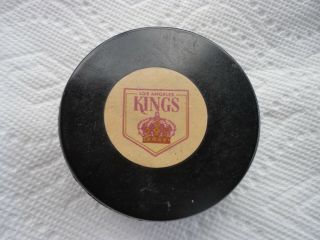 Vtg Los Angeles Kings Hockey Puck Ccm Art Ross Tyer Converse Nhl