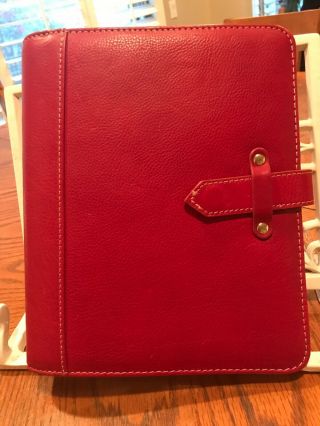 Franklin Covey Vintage Aurora Red Classic Size