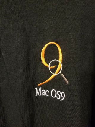 Vintage 90s Apple MacOS9 Long Sleeve XL Black Crewneck Macintosh Jobs 2