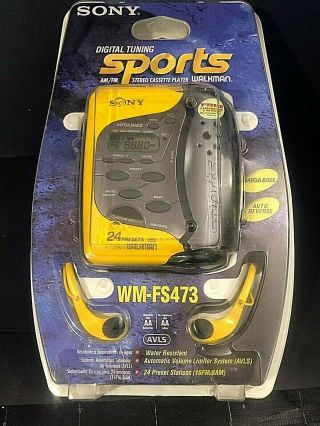 Sony Sports Walkman Wm - Fs473 Digital Tuning Mega Bass Rare