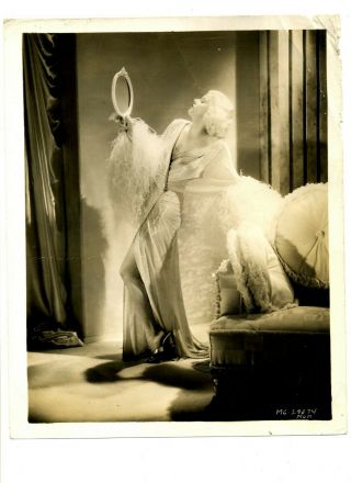 Jean Harlow " Dinner At Eight " 1933 Rare Vintage Movie Still With Mirror