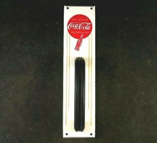 Vintage Coca Cola Delicious Refreshing Door Pull Rare Old Advertising Sign Soda