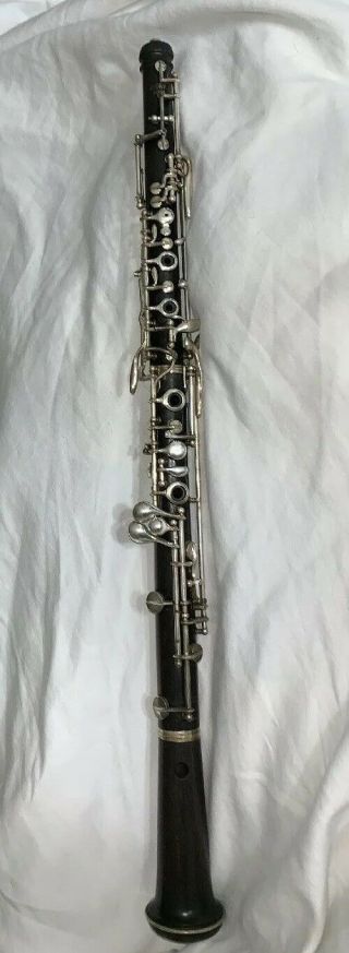 Price Cut Vintage French Oboe Grenadilla Wood J.  Barre - Rare