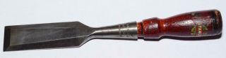 Vtg.  1 1/4 " Stanley No.  750 Socket Firmer Chisel - 9 3/4 " Long Woodworking Tool