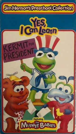 Yes,  I Can Learn Featuring The Muppet Babies By Jim Henson Vhs 1995 Rare Ship24hr