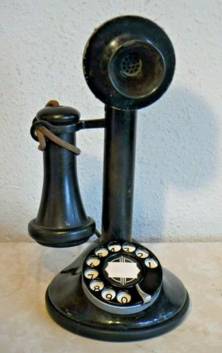 Automatic Electric Vintage Dial Candlestick Telephone Wired &