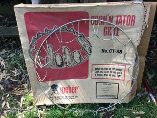 Weber Kettle Corn N And Tater Grill Rack W/ Box Ct - 38 Vtg Available