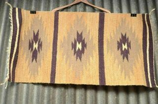 Vintage Southwestern American Rug Textile Weaving Saddle Blanket Gallop Throw