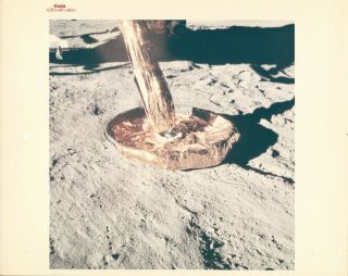 Vintage Nasa Photo Of Footpad Of Apollo 11 Lunar Module As It Rested On The Moon