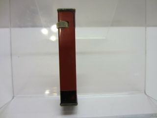 Vtg Old Red Dunhill England Cartier License Lighter 2