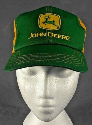 Vintage John Deere Patch Snapback Trucker Hat Cap K Products Rare