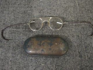 Vintage Bausch And Lomb Vintage Safety Glasses With Side Shields And Metal Case