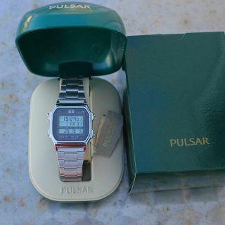 NOS Rare vintage Pulsar Lithium 10 chronograph alarm timer digital watch quartz 4