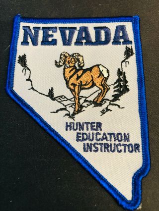 Nevada Dept.  Of Wildlife Instructor Patch Very Rare Last One No Longer Made